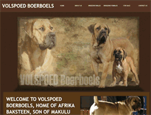 Tablet Screenshot of boerboels.co.za
